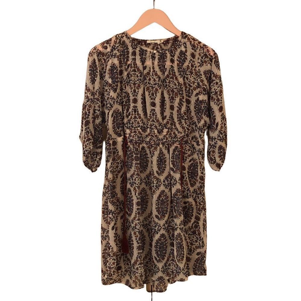 Anthropologie Floreat Dress Womens XS Zhara 3/4 Sleeve